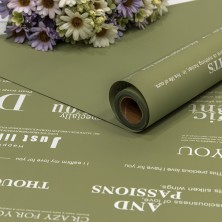 Плёнка 0,58*10м 280г матовая с печатью 60мкм Фисташковый 1/30 Арт: 1677/4235