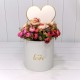 Коробки Цилиндр Набор 1/3 19*18,7 "С сердечком" Белый 1/18 Арт: 720795/2