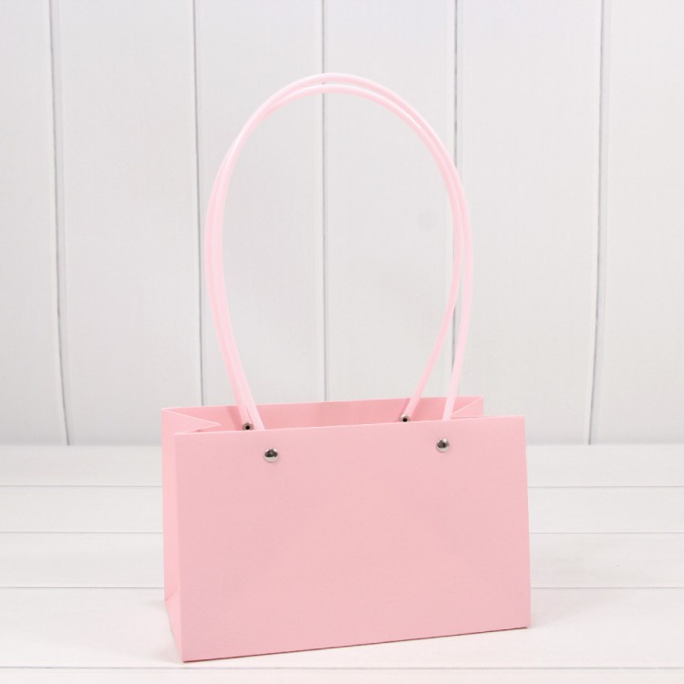 Пакет подарочный "Ваза для цветов" 22*13,5*10,5 Тёмно-розовый 1/10 1/120 Арт: 000170EA/182