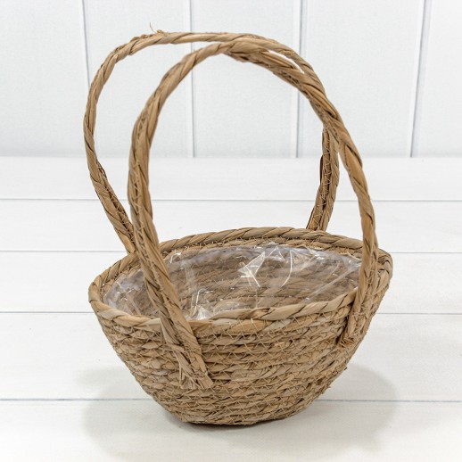 Корзина плетёная 22*13*21 (±5%) из камыша Натуральный 1/80 Арт: 420207/3
