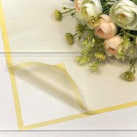 Плёнка в листах 58*58 (20 шт.) матовая с рамкой 50мкм Жёлтый 1/60 Арт: 1692/7507