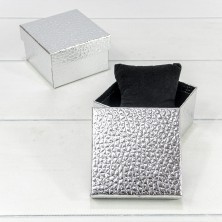 Коробка Квадратная 9*9*5,5 под часы "Кожа крокодила" Серебряный 1/12 1/240 Арт: 62699/4