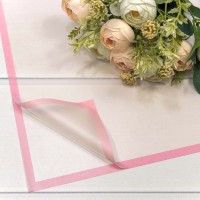 Плёнка в листах 58*58 (20 шт.) матовая с рамкой 50мкм Бледно-розовый 1/60 Арт: 1692/509