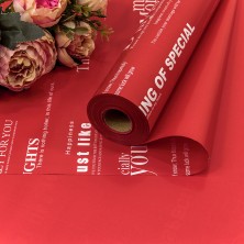 Плёнка 58см 800г с печатью 60мкм Красный-3546 1/12 Арт: 1877/3546