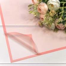 Плёнка в листах 55*55 (20 шт.) матовая с рамкой 55мкм Светло-коралловый 1/60 Арт: 1692/4065