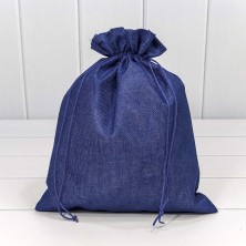 Мешочки из искусственного льна 26*32 Синий 1/25 1/400 Арт: 000809C/4
