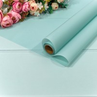 Плёнка 0,58*10м матовая однотонная 55мкм Светло-голубой 1/30 Арт: 1657/317