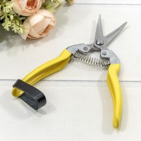 Ножницы садовые 18,5см загнутые Жёлтый 1/12 1/120 Арт: 1050-6