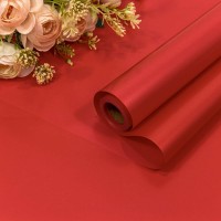 Плёнка 0,58*10м 255г матовая "Корейская" 65мкм Красный-2347 1/30 Арт: 1638/2347