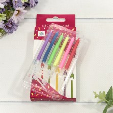 Свечи для торта набор (6 шт.) 5,5см с цветным пламенем 1/12 1/120 Арт: 20010-17