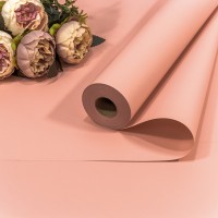 Плёнка 58см 800г матовая "Корейская" 65мкм Розовый-2337 1/12 Арт: 1838/2337