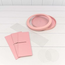 Коробка Круглая 25*10 сборная Розовый 1/14 Арт: 720889/2