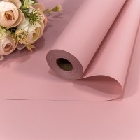 Плёнка 58см 800г матовая "Корейская" 65мкм Розовый-699 1/12 Арт: 1838/699