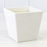 Коробка "Ваза для цветов" 11*11*8 "Бархат" Белый 1/10 1/120 Арт: 720815/1