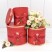 Коробки Цилиндр Набор 1/3 18*17 "Flowers for You" Красный 1/12 Арт: 720112/174