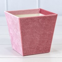Коробка "Ваза для цветов" 11*11*8 "Бархат" Лиловый 1/10 1/120 Арт: 720815/3