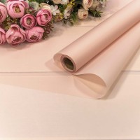 Плёнка 0,58*10м матовая однотонная 55мкм Серо-розовый 1/30 Арт: 1657/5015