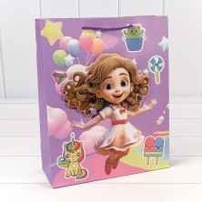 Пакет подарочный с 3D аппликацией "Детский" (микс 265) 26*32*10 210г 1/20 1/240 Арт: 000265C