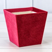 Коробка "Ваза для цветов" 11*11*8 "Бархат" Пурпурно-красный 1/10 1/120 Арт: 720815/4