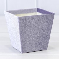 Коробка "Ваза для цветов" 11*11*8 "Бархат" Сиреневый 1/10 1/120 Арт: 720815/5