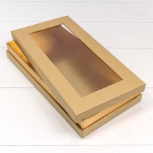 Коробка Прямоугольная 30*15,5*4,5 с окошком Крафт 1/40 Арт: 7225/4