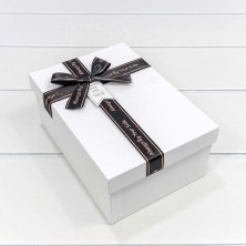 Коробки Прямоугольные Набор 1/3 22,5*16*9,5 с бантом Белый 1/20 Арт: 721914/1