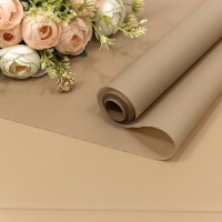 Плёнка 0,58*10м матовая однотонная 55мкм Светлый серо-оливковый 1/30 Арт: 1657/6008