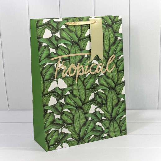 Пакет подарочный "Листья" (микс) 33*45*13 210г 1/20 1/80 Арт: 000131A