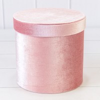Коробки Цилиндр Набор 1/3 18*17,7 "Бархат" Розовый 1/12 Арт: 720115/2