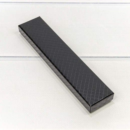 Коробка Прямоугольная 20*4,5*2,7 "Ромбики" Чёрный 1/12 1/240 Арт: 612204/7