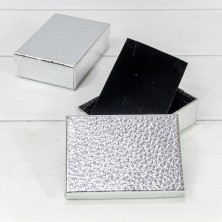 Коробка Прямоугольная 11*8*3 "Кожа крокодила" Серебряный 1/12 1/240 Арт: 626811/4