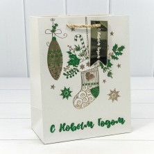 Пакет подарочный "Новый год" (микс 434) 18*23*10 210г 1/20 1/360 Арт: 300434E