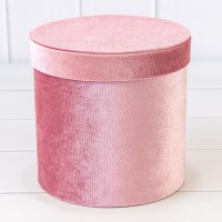 Коробки Цилиндр Набор 1/3 18*17,7 "Бархат" Лиловый 1/12 Арт: 720115/5