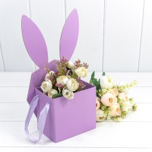 Коробка Сборная 18*9,5*31 "Зайка" Сиреневый 1/10 1/80 Арт: 720796/4