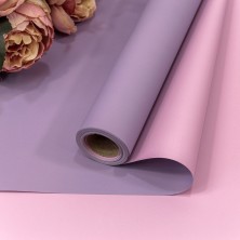 Плёнка 0,58*10м 275г матовая двухсторонняя 65мкм Сиреневый/Розовый 1/30 Арт: 1604/515