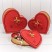 Коробки "Сердце" Набор 1/3 32*30,5*10 с двойным бантом Золотой/Красный 1/16 Арт: 720205/3