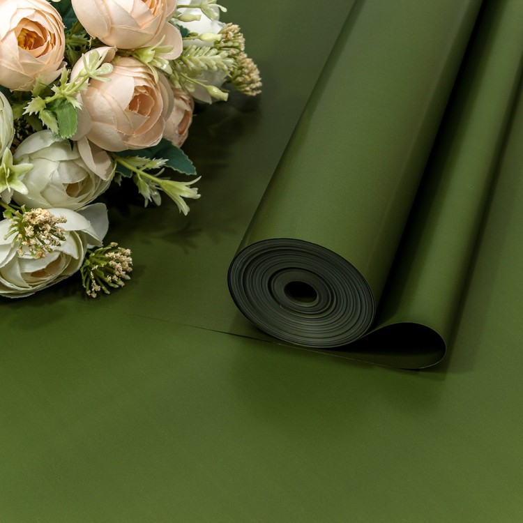 Плёнка 0,59*34м 900г "Корейская" 65мкм Тёмно-оливковый 1/6 1/12 Арт: 90038/371