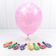 Шарики воздушные из латекса с рисунком 12"/30см (100 шт.) 2,8г (микс 1) 1/60 Арт: 16500/1