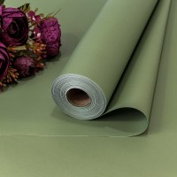 Плёнка 58см 800г матовая "Корейская" 65мкм Бежево-зелёный 1/12 Арт: 1838/7494