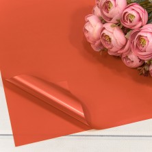 Плёнка в листах 55*55 (20 шт.) матовая "Корейская" 65мкм Оранжевый 1/60 Арт: 1698/1655