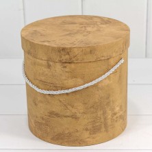 Коробки Цилиндр Набор 1/3 18,3*17,2 из дизайнерской бумаги Жёлто-коричневый 1/12 Арт: 7201360/2