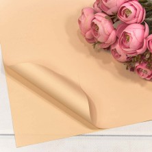 Плёнка в листах 55*55 (20 шт.) матовая "Корейская" 65мкм Оранжево-персиковый 1/60 Арт: 1698/712