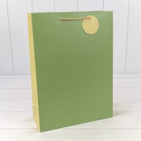 Пакет подарочный матовый Бледно-зелёный 30*41,5*12 210г 1/20 1/80 Арт: 000280A/2