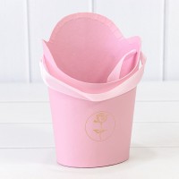 Коробка "Ваза для цветов" 13,5*10*19 Розовый 1/12 1/120 Арт: 720816/5
