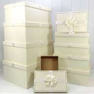 Коробки Прямоугольные Набор 1/10 53*43*26 с бантом Бежевый 1/1 Арт: 721317/2 - Коробки Прямоугольные Набор 1/10 53*43*26 с бантом Бежевый 1/1 Арт: 721317/2