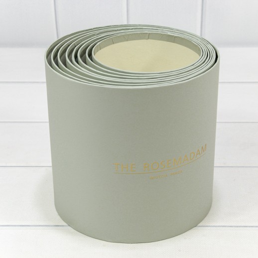 Коробки Цилиндр Набор 1/8 19,5*19 без крышки "The Rosemadam" Серо-зелёный 1/6 Арт: 720835/4183