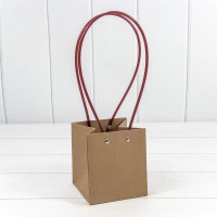 Пакет подарочный "Ваза для цветов" 13*11,5*11,5 Крафт 1/10 1/150 Арт: 000170F