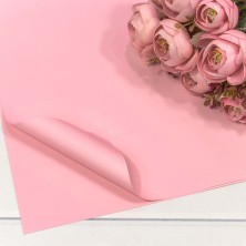 Плёнка в листах 55*55 (20 шт.) матовая "Корейская" 65мкм Розовый-182 1/60 Арт: 1698/182