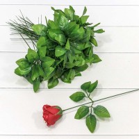 Стебель для розы с листьями 30см 1/50 1/3000 Арт: 420050/2