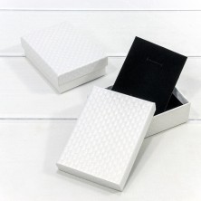 Коробка Прямоугольная 11*8*3,4 "Ромбики-2" Белый 1/12 1/240 Арт: 627118/2